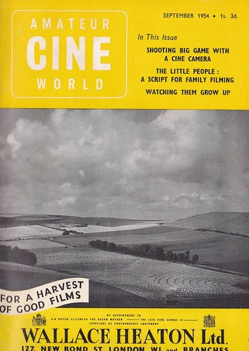 AMATEUR CINE WORLD magazine side cover  Vol 18 # 5 September 1954