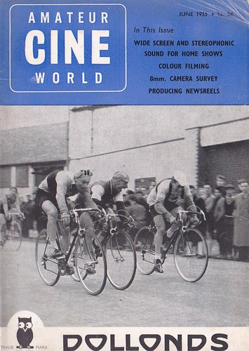 AMATEUR CINE WORLD magazine side cover June 1955