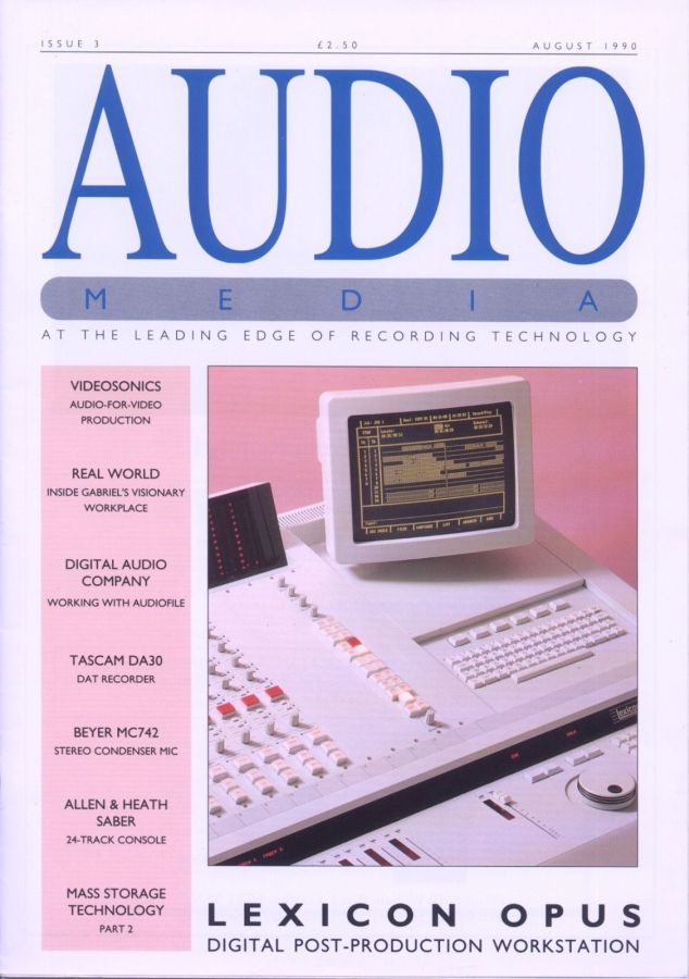 AUDIO MEDIA magazine side cover Issue 3 August 1990