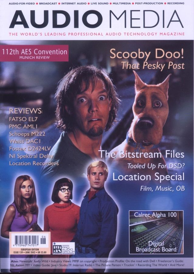 AUDIO MEDIA magazine side cover Issue 139 June 2002