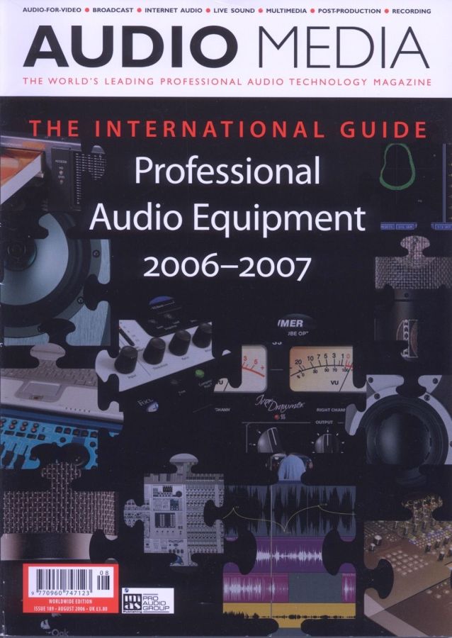 AUDIO MEDIA magazine side cover Issue 189 August 2006