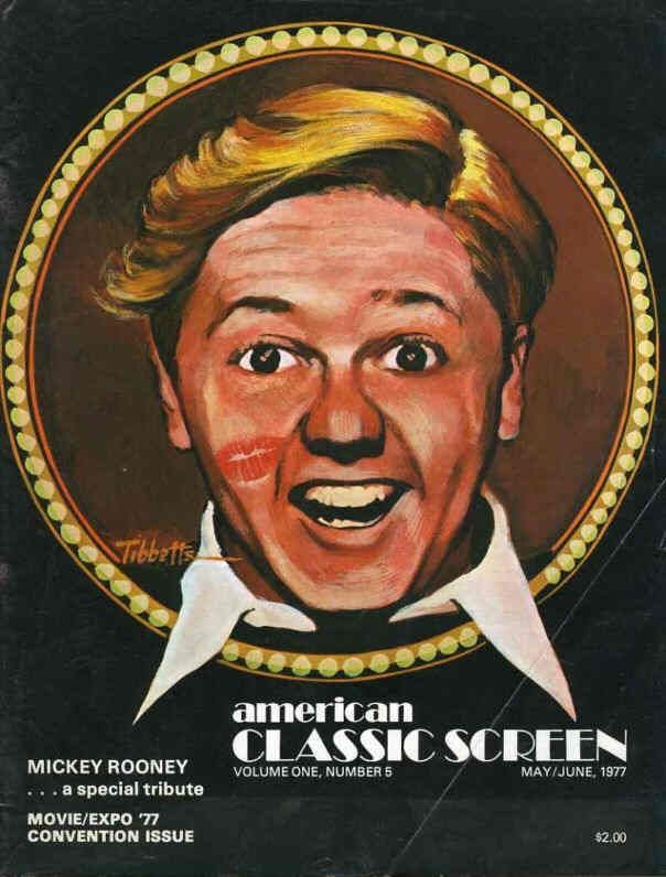 AMERICAN CLASSIC SCREEN magazine side cover Issue 5 Vol 1 #5 May/June 1977