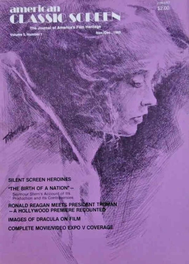 AMERICAN CLASSIC SCREEN magazine side cover Issue 24 Vol 4 #6 November/December 1980