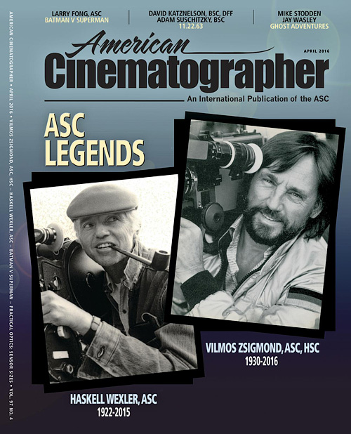 AMERICAN CINEMATOGRAPHER magazine side cover April 2016