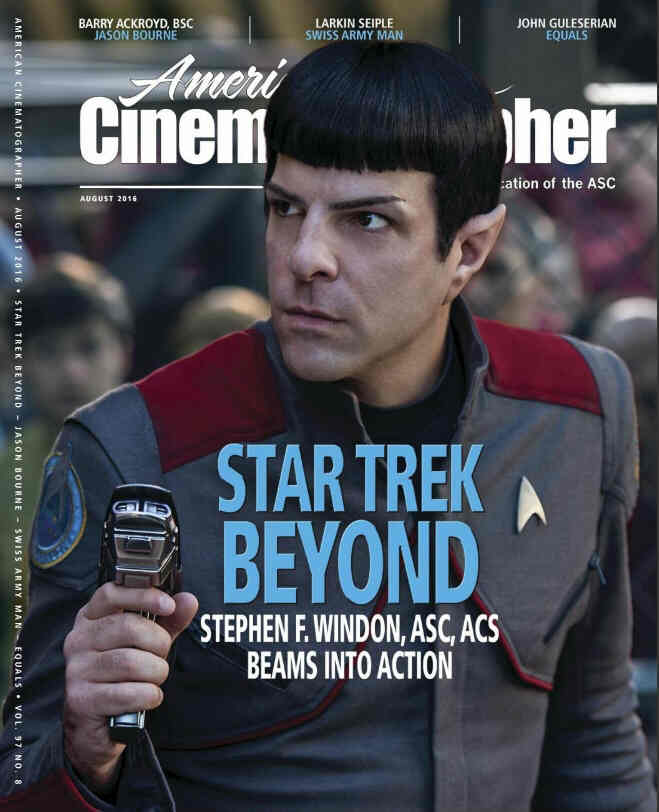 AMERICAN CINEMATOGRAPHER magazine side cover August 2016
