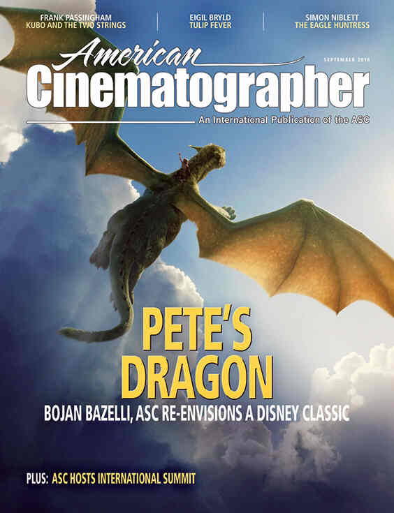 AMERICAN CINEMATOGRAPHER magazine side cover September 2016