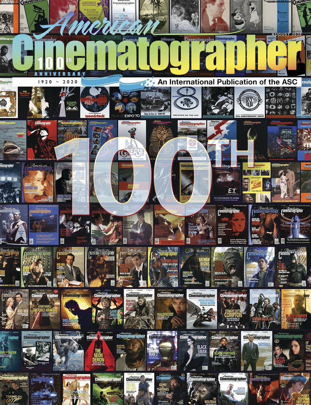 AMERICAN CINEMATOGRAPHER magazine side cover  August 2020
