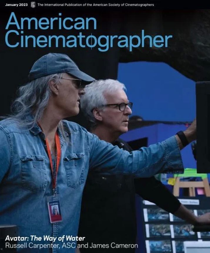 AMERICAN CINEMATOGRAPHER magazine side cover  January 2023
