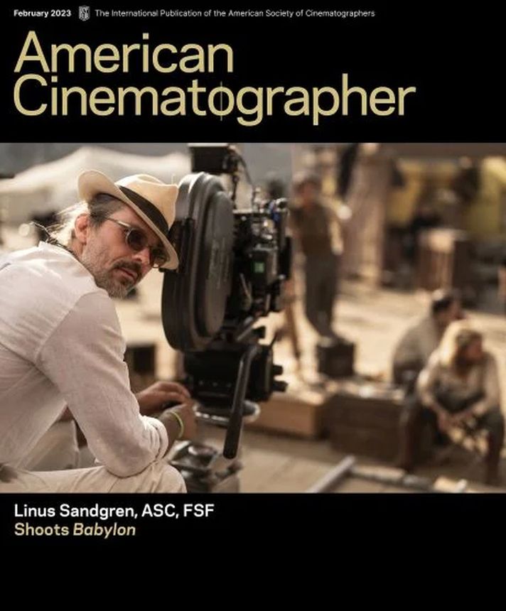 AMERICAN CINEMATOGRAPHER magazine side cover  February 2023