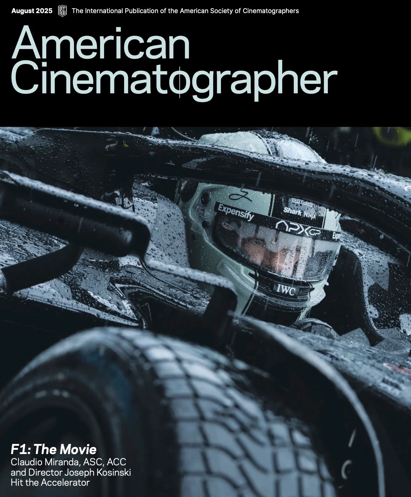 AMERICAN CINEMATOGRAPHER magazine side cover  August 2025