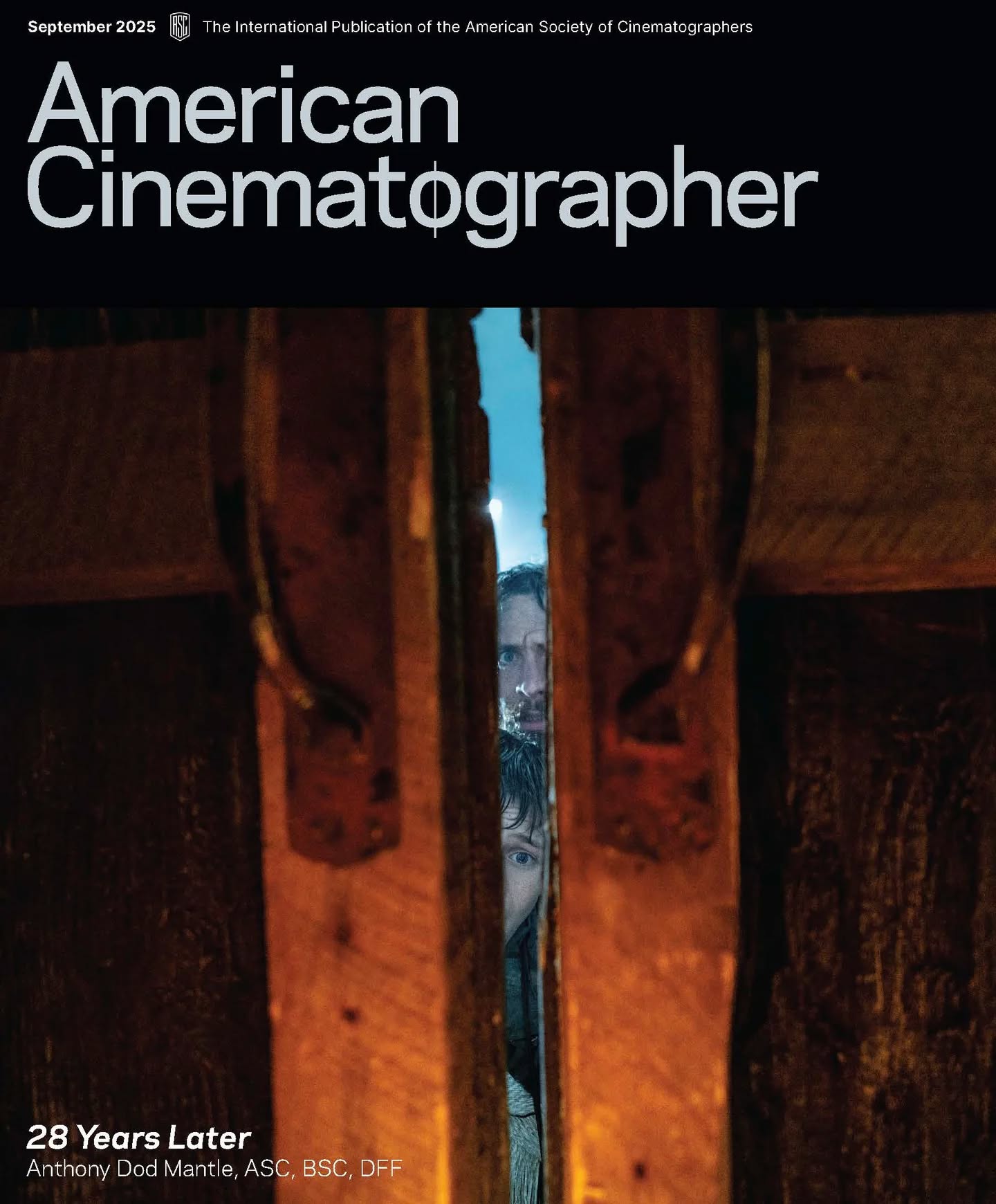 AMERICAN CINEMATOGRAPHER magazine side cover  September 2025