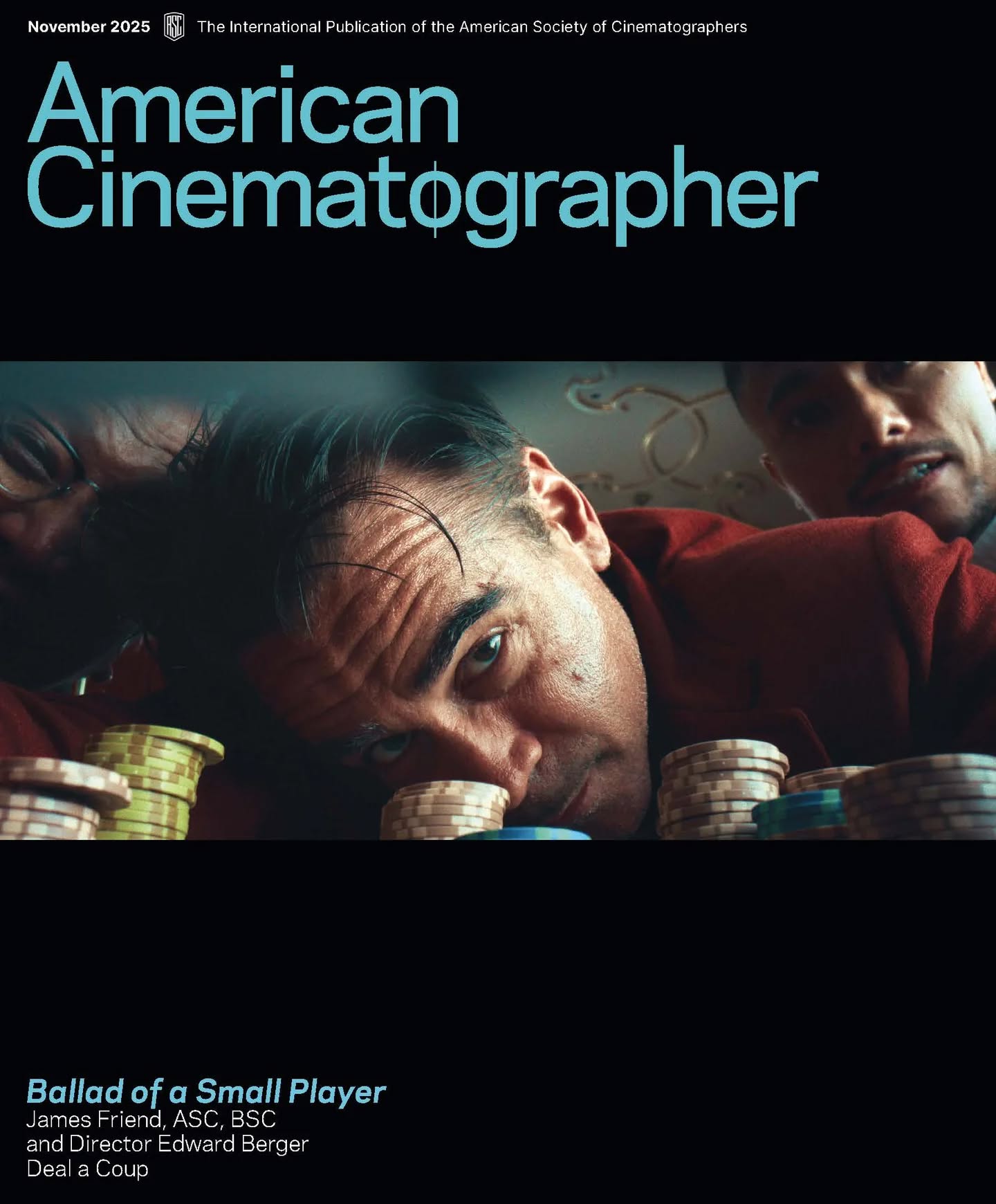 AMERICAN CINEMATOGRAPHER magazine side cover  November 2025