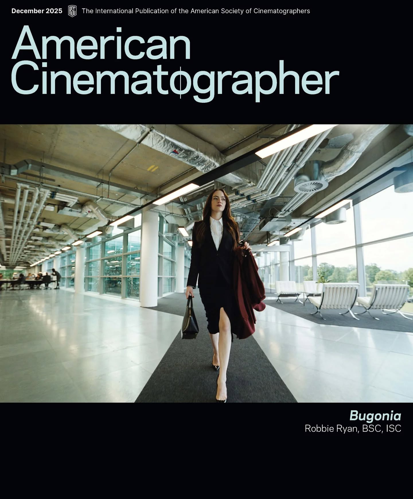 AMERICAN CINEMATOGRAPHER magazine side cover  December 2025
