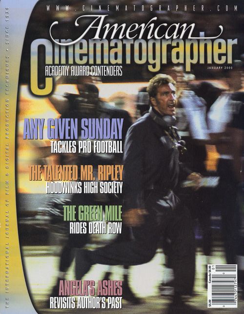 AMERICAN CINEMATOGRAPHER magazine side cover Issue 966 January 2000