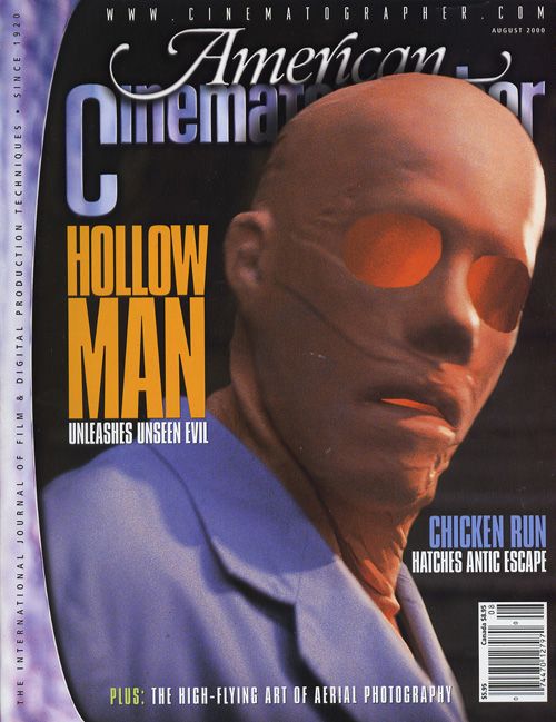 AMERICAN CINEMATOGRAPHER magazine side cover Issue 973 August 2000