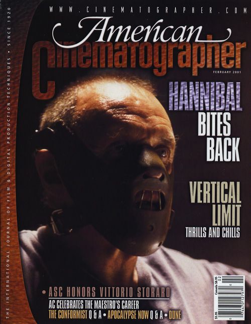 AMERICAN CINEMATOGRAPHER magazine side cover Issue 979 February 2001