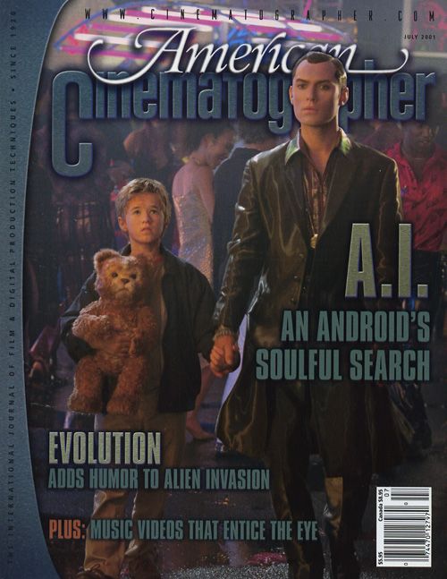 AMERICAN CINEMATOGRAPHER magazine side cover Issue 984 July 2001