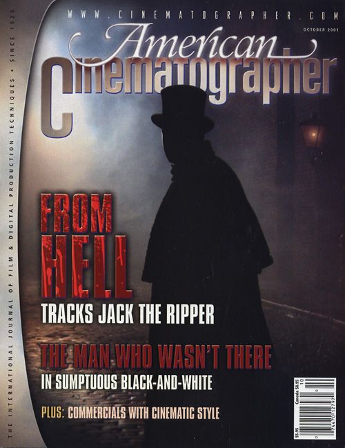 AMERICAN CINEMATOGRAPHER magazine side cover Issue 987 October 2001