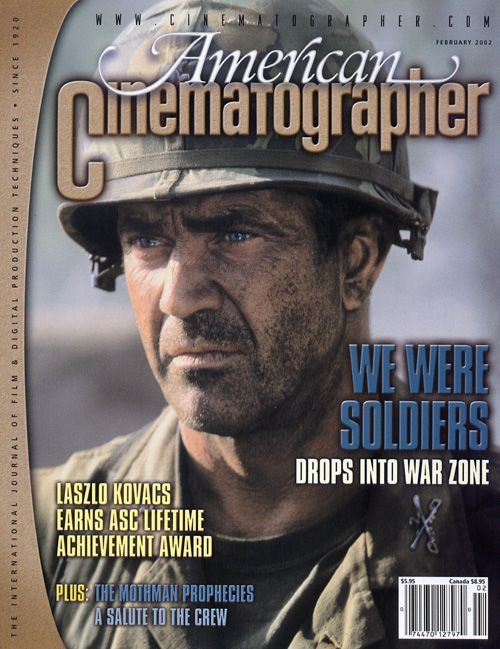 AMERICAN CINEMATOGRAPHER magazine side cover Issue 991 February 2002