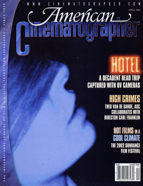 AMERICAN CINEMATOGRAPHER magazine side cover Issue 993 April 2002