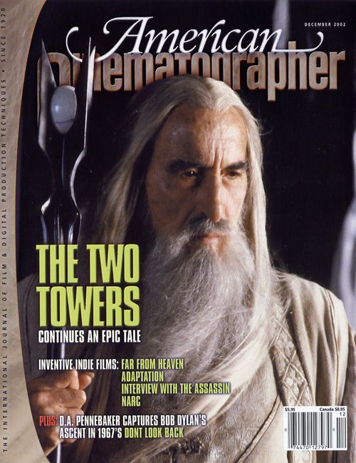 AMERICAN CINEMATOGRAPHER magazine side cover Issue 1001 December 2002