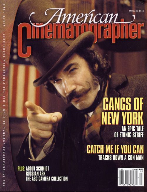 AMERICAN CINEMATOGRAPHER magazine side cover Issue 1002 January 2003