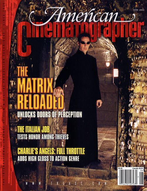 AMERICAN CINEMATOGRAPHER magazine side cover Issue 1007 June 2003
