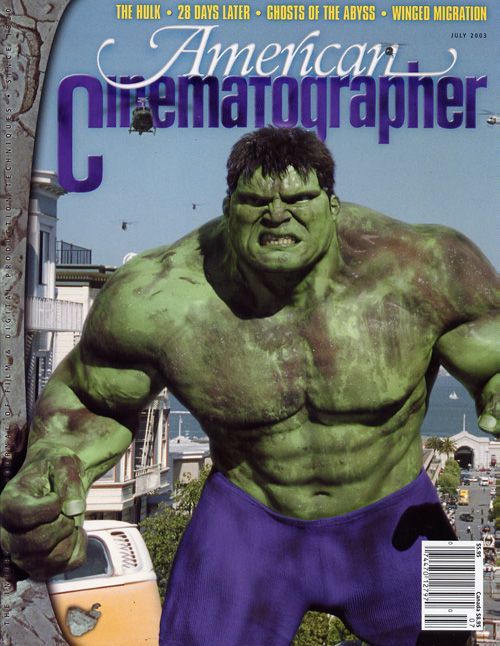 AMERICAN CINEMATOGRAPHER magazine side cover Issue 1008 July 2003