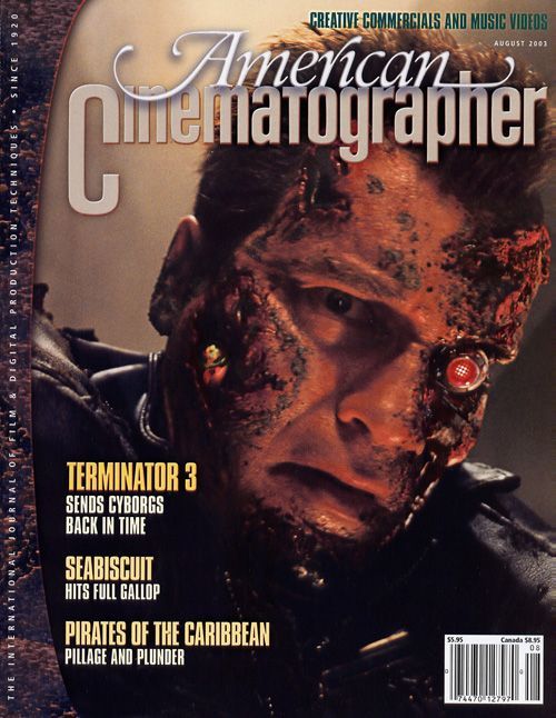 AMERICAN CINEMATOGRAPHER magazine side cover Issue 1009 August 2003