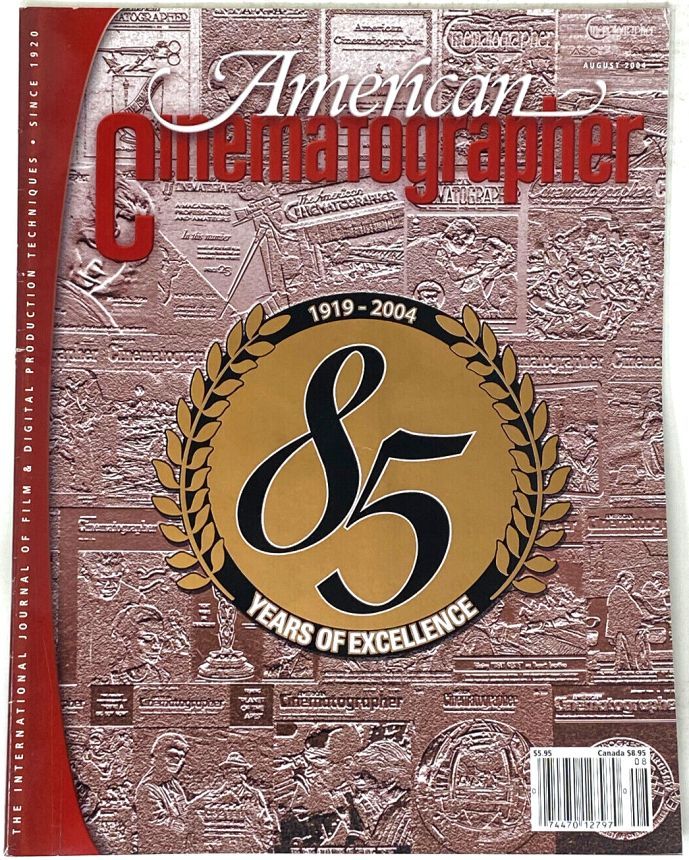 AMERICAN CINEMATOGRAPHER magazine side cover Issue 1021 August 2004