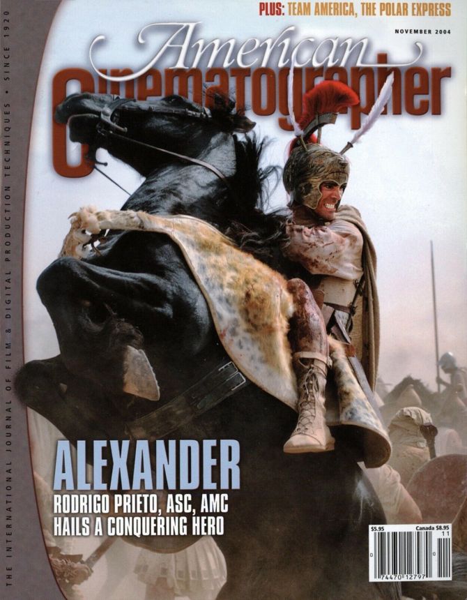 AMERICAN CINEMATOGRAPHER magazine side cover Issue 1024 November 2004