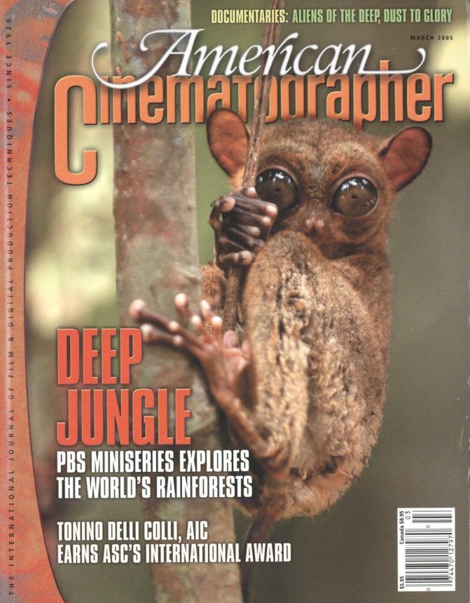 AMERICAN CINEMATOGRAPHER magazine side cover Issue 1028 March 2005