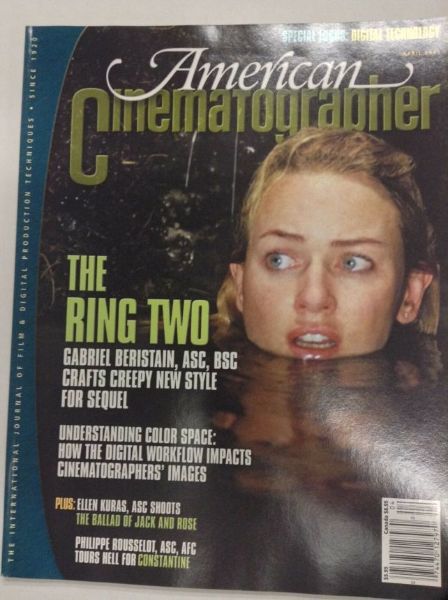 AMERICAN CINEMATOGRAPHER magazine side cover Issue 1029 April 2005