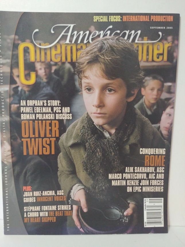AMERICAN CINEMATOGRAPHER magazine side cover Issue 1034 September 2005
