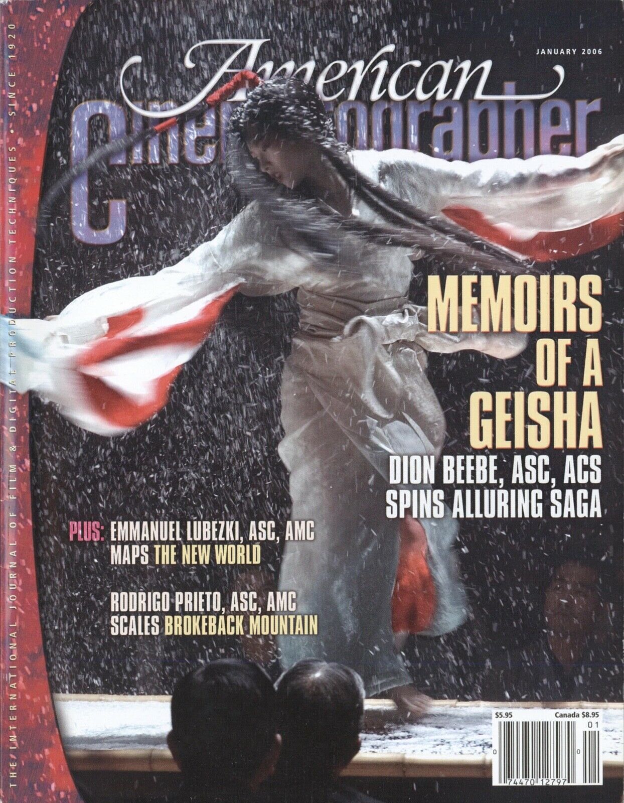 AMERICAN CINEMATOGRAPHER magazine side cover Issue 1038 January 2006