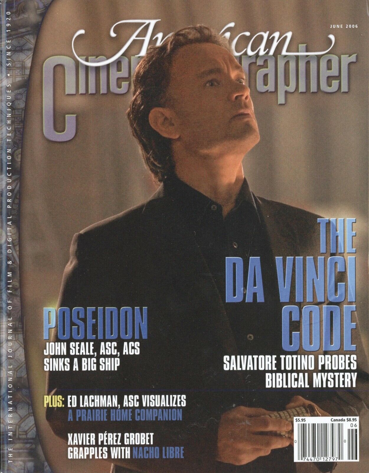 AMERICAN CINEMATOGRAPHER magazine side cover Issue 1043 June 2006