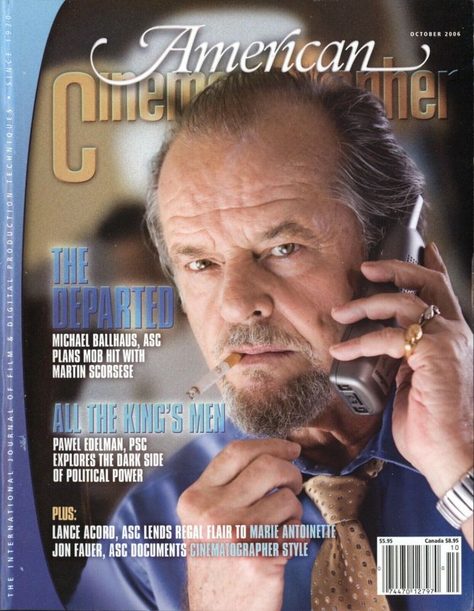 AMERICAN CINEMATOGRAPHER magazine side cover Issue 1047 October 2006