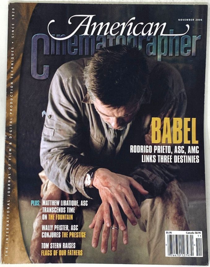 AMERICAN CINEMATOGRAPHER magazine side cover Issue 1048 November 2006