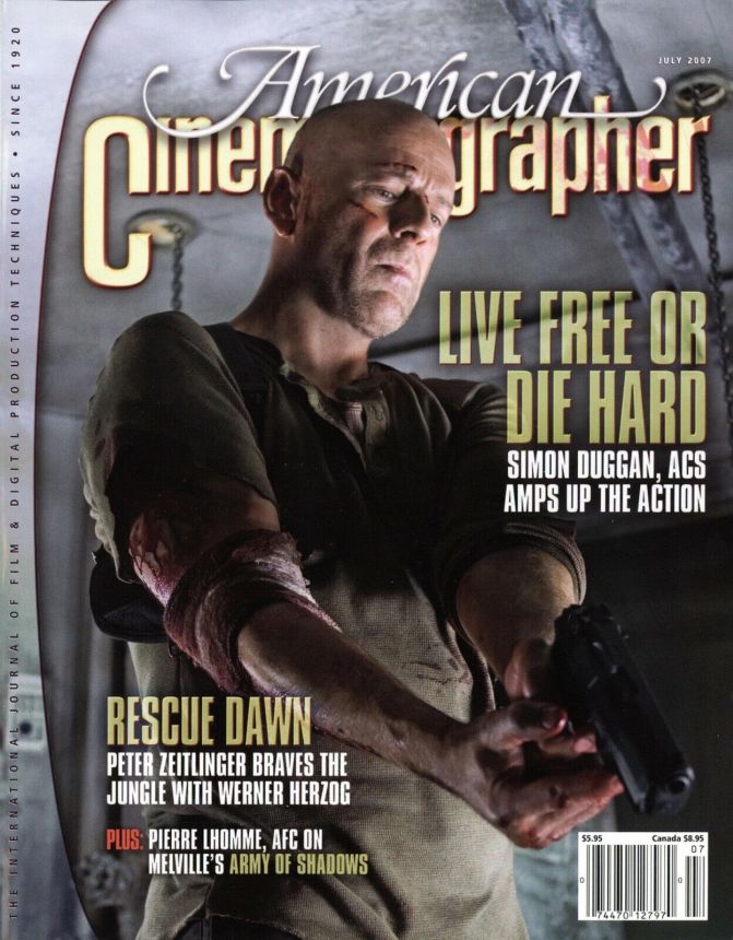 AMERICAN CINEMATOGRAPHER magazine side cover Issue 1056 July 2007