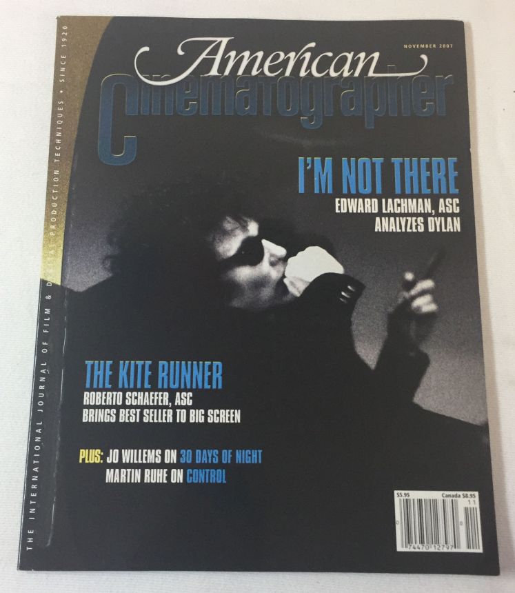 AMERICAN CINEMATOGRAPHER magazine side cover Issue 1060 November 2007