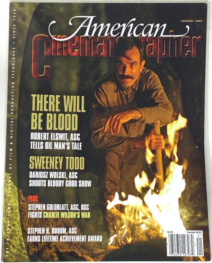 AMERICAN CINEMATOGRAPHER magazine side cover Issue 1062  Vol.89#1 January 2008
