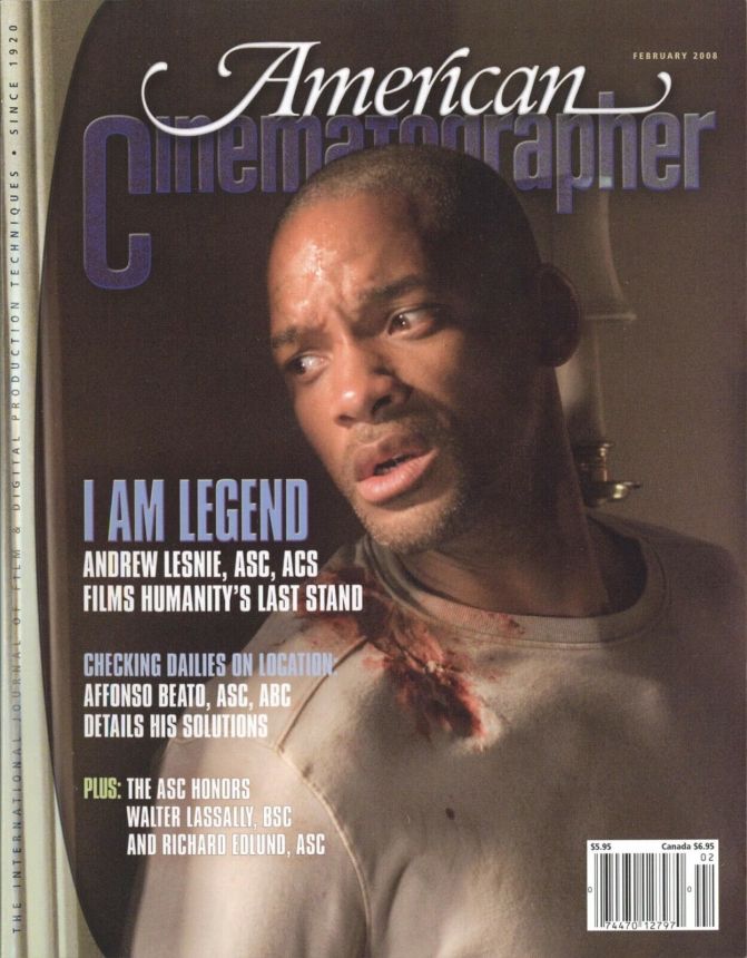 AMERICAN CINEMATOGRAPHER magazine side cover Issue 1063 February 2008