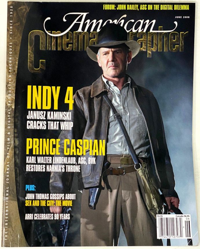 AMERICAN CINEMATOGRAPHER magazine side cover Issue 1067 June 2008
