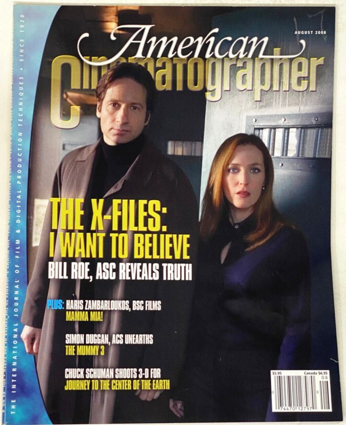 AMERICAN CINEMATOGRAPHER magazine side cover Issue 1069 August 2008