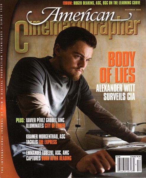 AMERICAN CINEMATOGRAPHER magazine side cover Issue 1071 October 2008