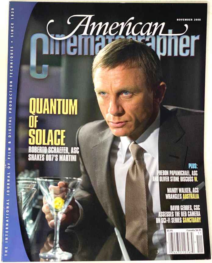 AMERICAN CINEMATOGRAPHER magazine side cover Issue 1072 November 2008