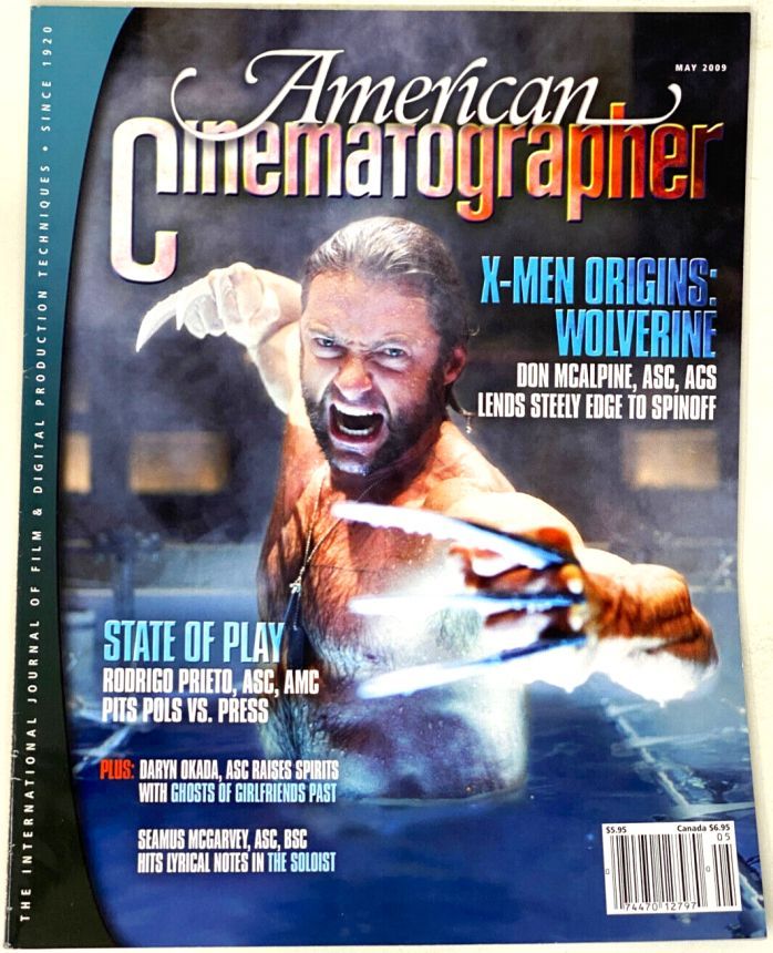AMERICAN CINEMATOGRAPHER magazine side cover Issue 1078 May 2009