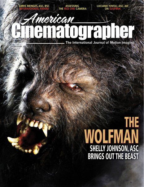 AMERICAN CINEMATOGRAPHER magazine side cover Issue 1087 February - Vol. 92 #2 2010