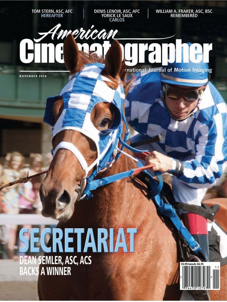 AMERICAN CINEMATOGRAPHER magazine side cover Issue 1096 November - Vol. 92 #12 2010