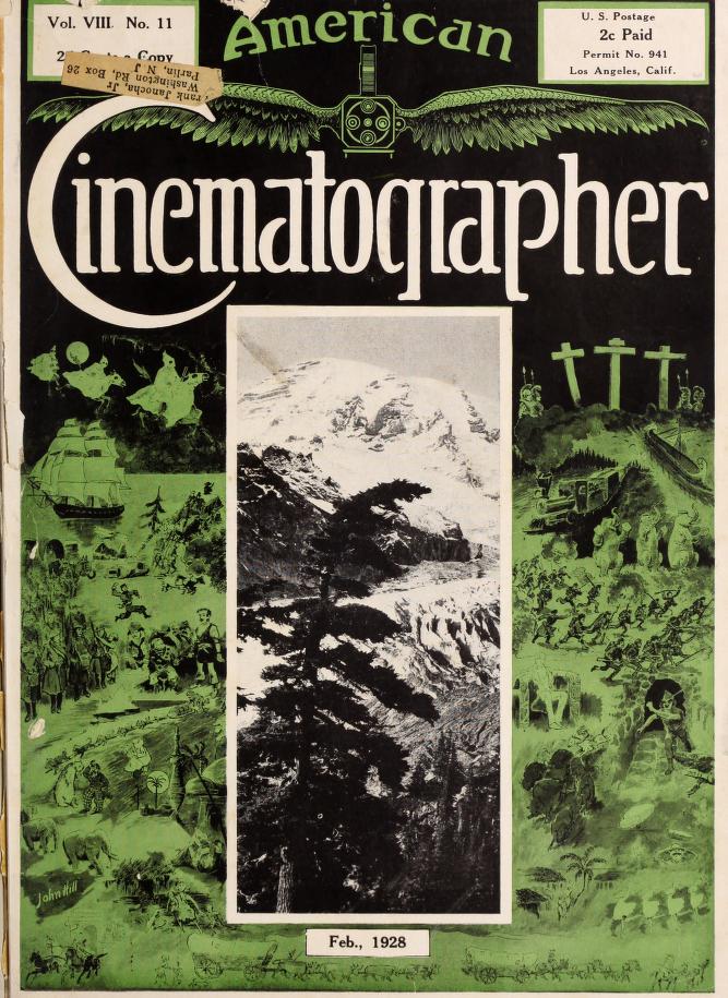 AMERICAN CINEMATOGRAPHER magazine side cover Issue 104 February 1928